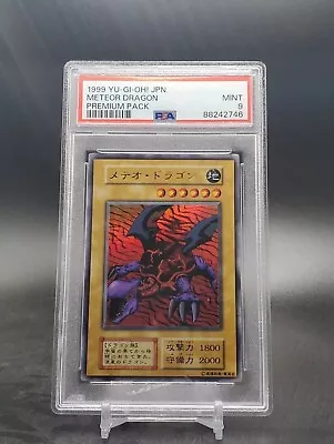 Yu-Gi-Oh! 1999 Meteor Dragon Premium Pack Ultra Rare Japanese PSA 9 Mint • $22