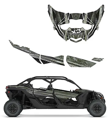 Can Am Maverick X3 Max Digital Camo Decal Graphic Kit Wraps Deco Off Road 4x4 3m • $299.99