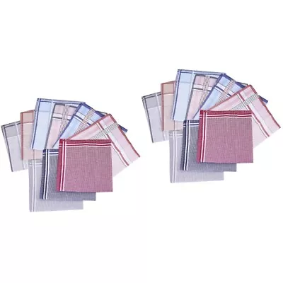  24 Pcs Pocket Squares For Men Sweat-absorbent Hankies Classic • £26.58