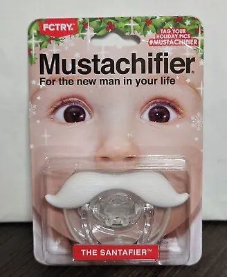 The Mustachifier Santafier Pacifier White Santa Mustache Pacifier New • $13