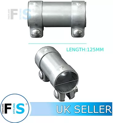 2  2.25  2.5  T304 Stainless Steel Exhaust Connector Clamp Coupler Sleeve Joiner • £8.99