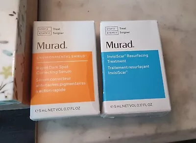 Murad Rapid Dark Spot Correcting Serum + Invisiscar Treatment Travel Sz 5ml Each • $11.69