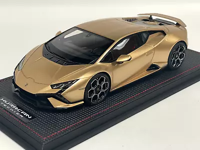 1/18 MR Collection Lamborghini Huracan Tecnica Gold  Lambo054SE6  Leather Base • $499.95