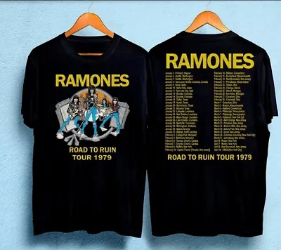 70s Ramones Road To Ruin Tour Unisex Classic Double Sided T-Shirt Gift • $9.99