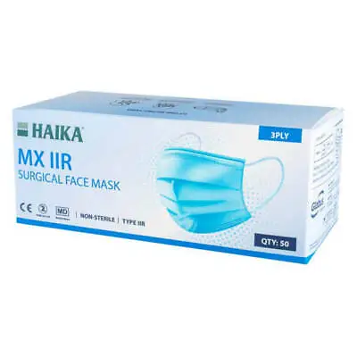 3 X Boxes Haika IIR 2R Surgical Face Mask 3-Ply Medical EN14683 CE Approved • £5.99