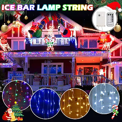 Christmas Xmas Super Bright LED Snowing Icicle Lights Fairy Indoor Outdoor House • $64.99