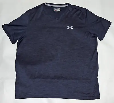 Under Armour Loose Fit Heatgear Men's V-Neck Athletic Shirt Size Large • $11.99