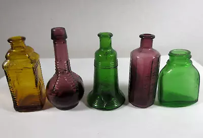 Vintage Mixed Lot 5 Mini Miniature Bottles Bitters Liberty Bell Retro Decor • $14.99