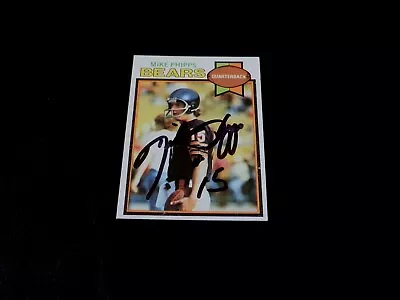 Mike Phipps AUTOGRAPHED 1979 Topps Chicago Bears Football Card #179 AUTO Vintage • $5