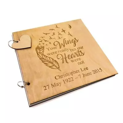 Personalised Large Funeral Remembrance Guest Book Scrap Book Album LWOD-28 • £16.99