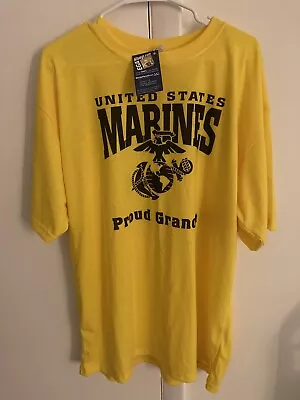 United States Marine Corps USMC Men’s NWT T-Shirt Tee 2XL “Proud Grandpa” Yellow • $19.99