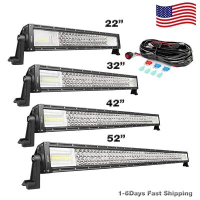 Nilight Straight LED Light Bar 22  32  42  52  Combo Off Road Lighting For Jeep • $52.99