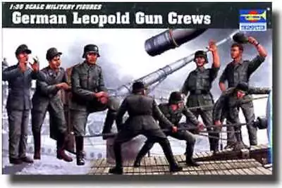 1/35 German Leopold Railway Gun Crew Figure Set (8) • $26.17