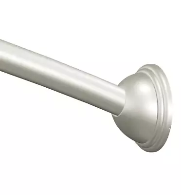 Moen CSR2165BN - 60  Curved Shower Rod With Pivoting Flanges In Brushed Nickel • $29.99