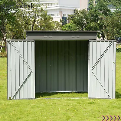 Outdoor Metal Storage Shed W/Lockable Door For Backyard Garden Utility Tool Shed • $168.99