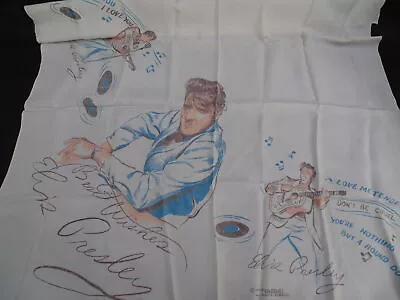 Vintage 1956 Elvis Presley Enterprises Original Concert Fan Silk Scarf 28  X 29  • $389