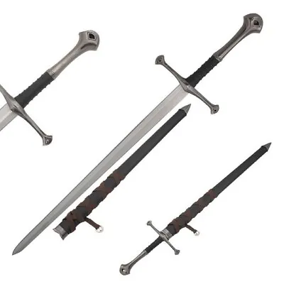 23  Medieval Warrior Middle Ages Silver Cross Narsal Mini Sword With Scabbard • $39.99