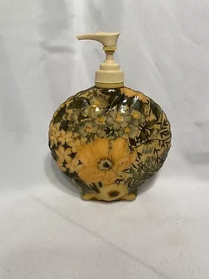 Vintage Floral Sea Shell Soap Dispenser  • $30