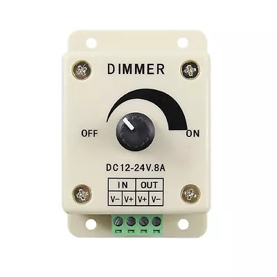 DC 12V 24V LED Dimmer Switch 8A Brightness Regulator For LED Strip Light Lamp • £9.22