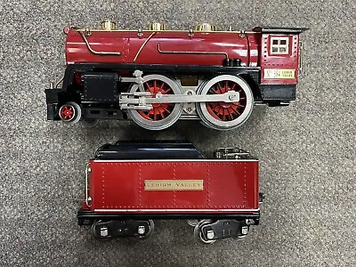 + MTH Standard Gauge Tinplate Lehigh Valley 384 Steam Locomotive Traditional *SS • $750