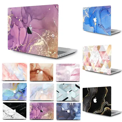 Matte Marbled Hard Shell Case Protector For 2016-2022 MacBook Pro 13 A2289 A2338 • £15.11