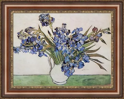 Vincent Van Gogh Irises Framed Canvas Giclee Print 27 X21.5  (V16-17) • $165