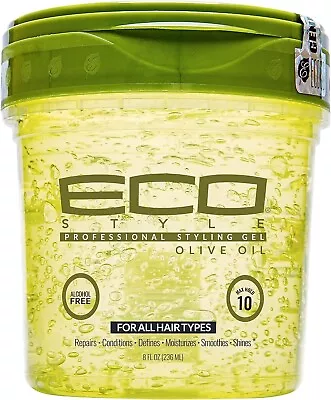 Ecostyle Olive Oil Styling Gel Green All Day Hold Alcohol Free Paraben Free • £5.10