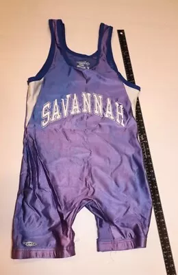 SAVANA Rare  WRESTLING Team SINGLET Tournament Jock High School Vintage L Matman • $29