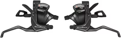 SunRace M406 ST Trigger Brake/Shift Lever Set - 3x7-Speed For V-Brakes Black • $29.99