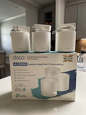 TP-LINK Deco X60 AX3000 Whole Home Mesh Wi-Fi System - 3 Pack! 7000 Sq Ft • $16.51