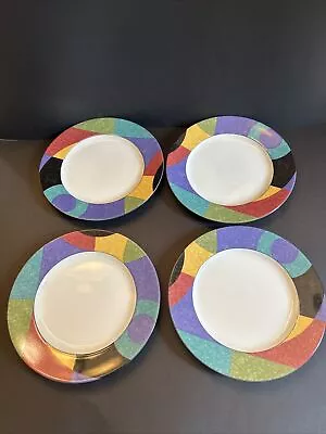 Set Of 4 Mikasa California Currents M5101 8 1/4” Salad / Dessert Plates Vintage • $28.95