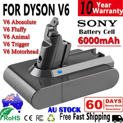 6.0Ah For Dyson V6 Animal Battery Replacement SV04 SV03 SV09 Absolute DC58 DC59 • $16.59