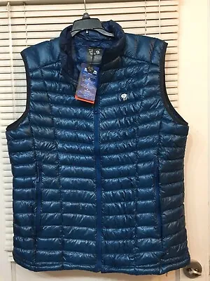 Mountain Hardwear Ghost Whisperer Down Vest - Mens - XLarge Nightfall Blue Rare! • $199.99