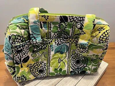 Vera Bradley Limes Up Little Mandy Green White Floral Shoulder Bag Tote EUC • $27.99