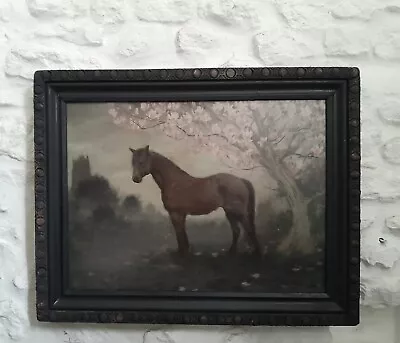 Charming Oil Painting Of A Pony Framed Horse Painting On Wood • £65