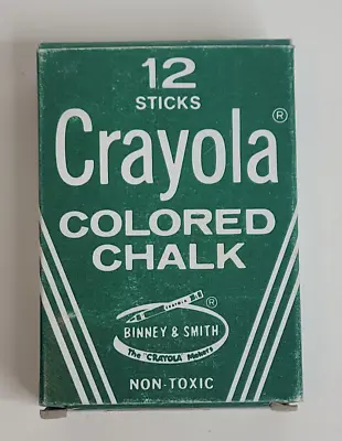 Vintage Crayola Binney & Smith Colored Chalk In Green Box • $9.79