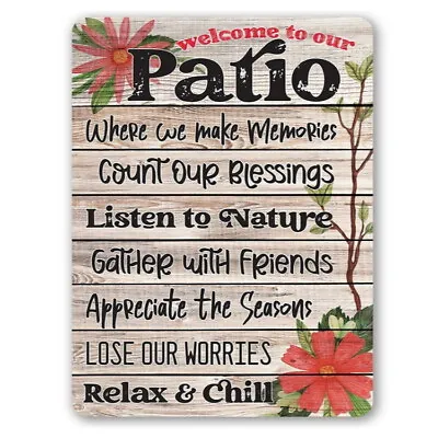 Vintage Welcome To Patio Kitchen Home Garden Decor Man Cave Pub Shed METAL SIGN • £3.99