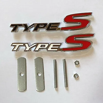 Black And White TYPE S Grill Badge Front Emblem 3D Car Metal Logo Screw Fits • $14.99