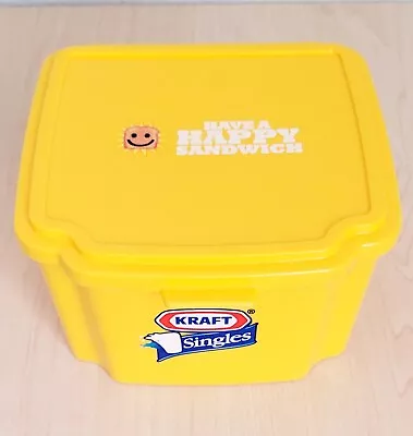 Kraft Singles American Cheese Plastic Storage Container Vintage Happy Sandwich • $21.99