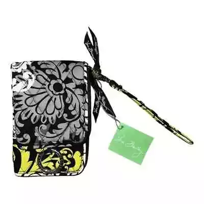 Vera Bradley Baroque Double ID Wristlet Wallet Black Yellow Gray NWT • $21.99