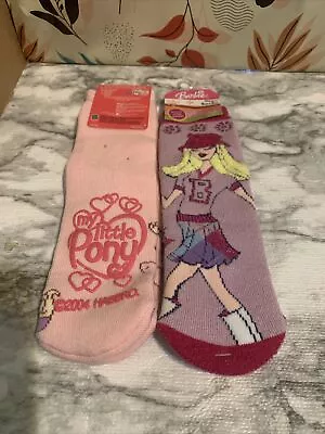 My Little Pony & Barbie Slipper Socks 6-8.5- • $8.55