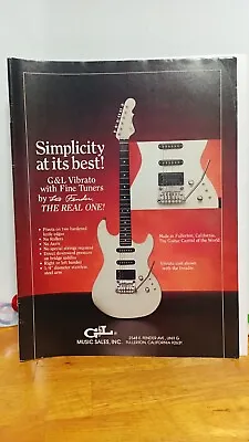 G&l Invader Guitar Tremolo 1987  Original Guitar Print Ad 11 X 8.5    687 • $8.95