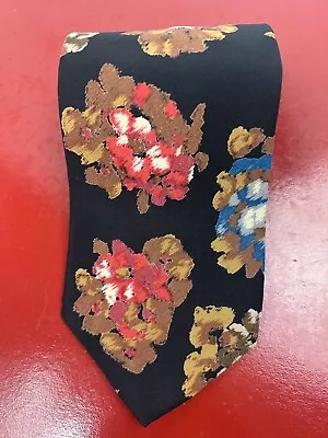 Vintage ST Michael Tie Men's Black Floral Formal Suit Polyester 57” • $9.88