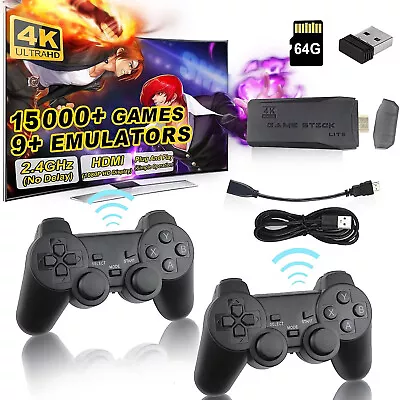 Retro HDMI Video Game Console Built-in 20000+ Games With 2 Wireless Controllers • £26.90