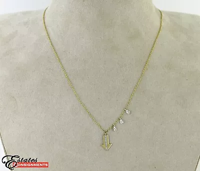 Meira T 14k Yellow Gold Diamond Arrow Pendant Necklace 16  • $495