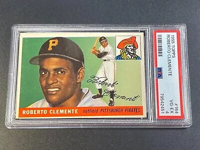 Roberto Clemente 1955 Topps #164 Vintage Rookie Card Rc Vg-ex Psa 4 Pirates Hof • $3500