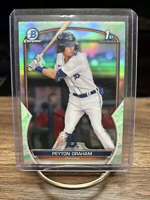 Peyton Graham LUNAR GLOW REFRACTOR 2023 1st Bowman Chrome Prospect #BCP-57 Green • $3.46