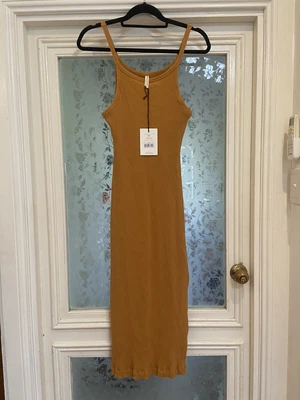 $70 • Buy Spell And The Gypsy Collective Cosmos Rib Midi Dress Tumeric Size XL