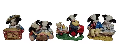 VTG Enesco Mary Moo’s LOT Of 4 Holstein Cows Mixed Dates • $29.99