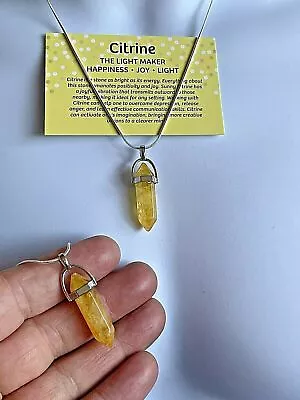 Quartz Chakra Crystal Healing Point Cut Gemstone Pendant Reiki Necklace • £3.99